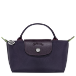Le Pliage Green Pouch with handle Bilberry