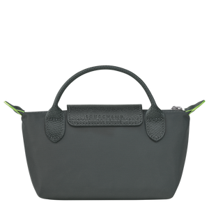 Le Pliage Green Pouch with handle Graphite - Image 4