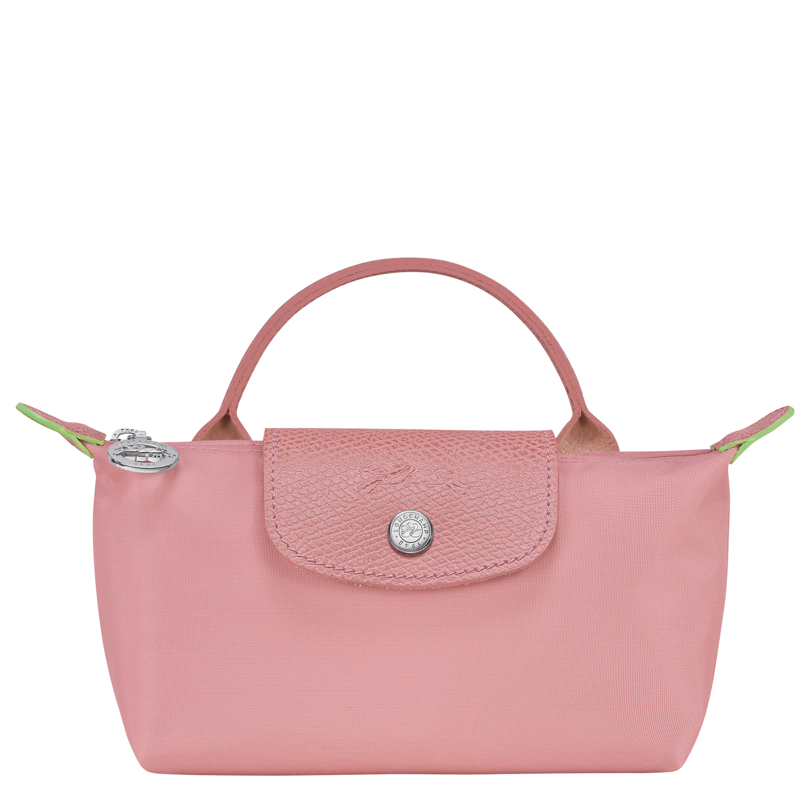 Le Pliage Green Pouch with handle Petal Pink1