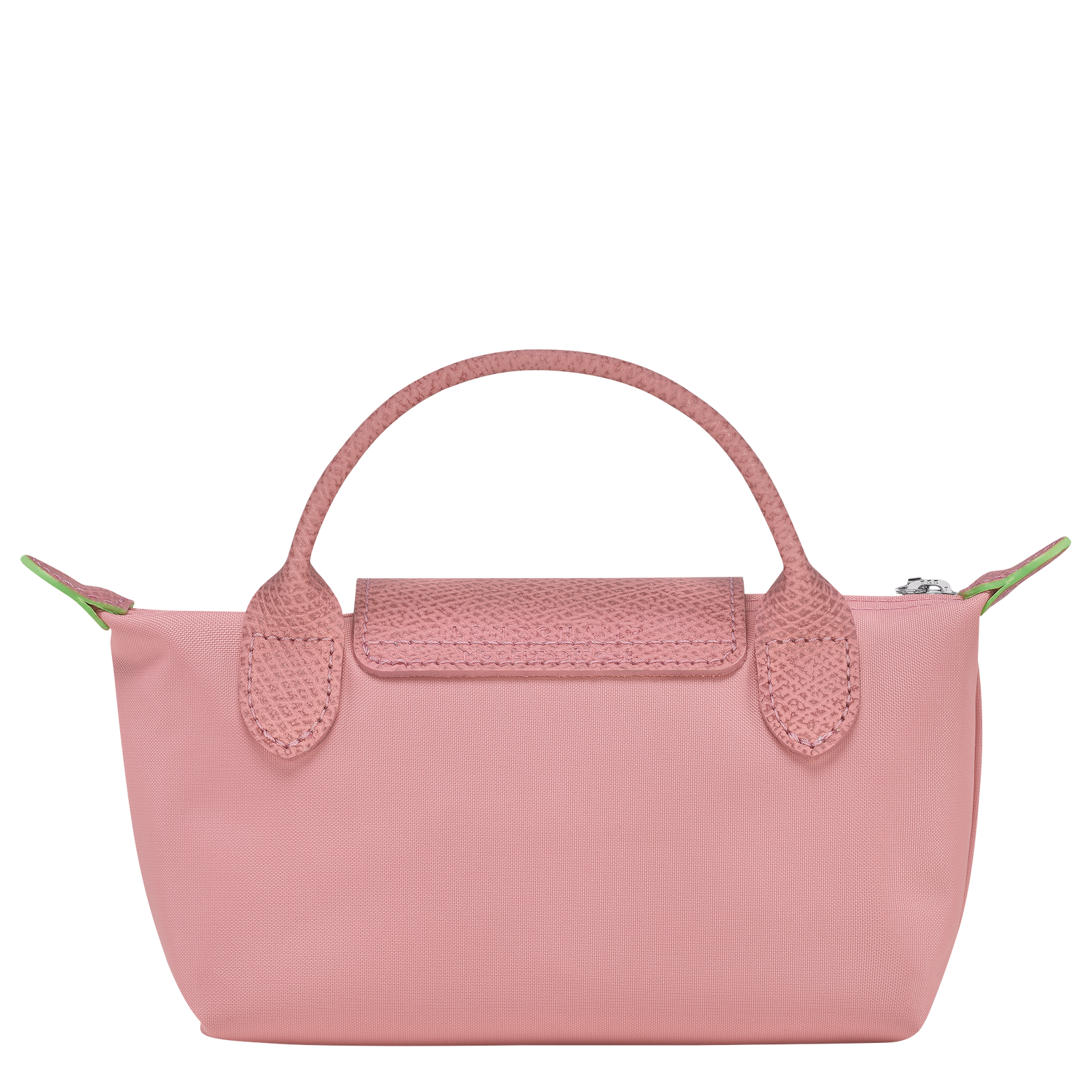 Le Pliage Green Pouch with handle Petal Pink1 - Image 4