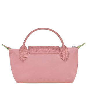 Le Pliage Green Pouch with handle Petal Pink1 - Image 4