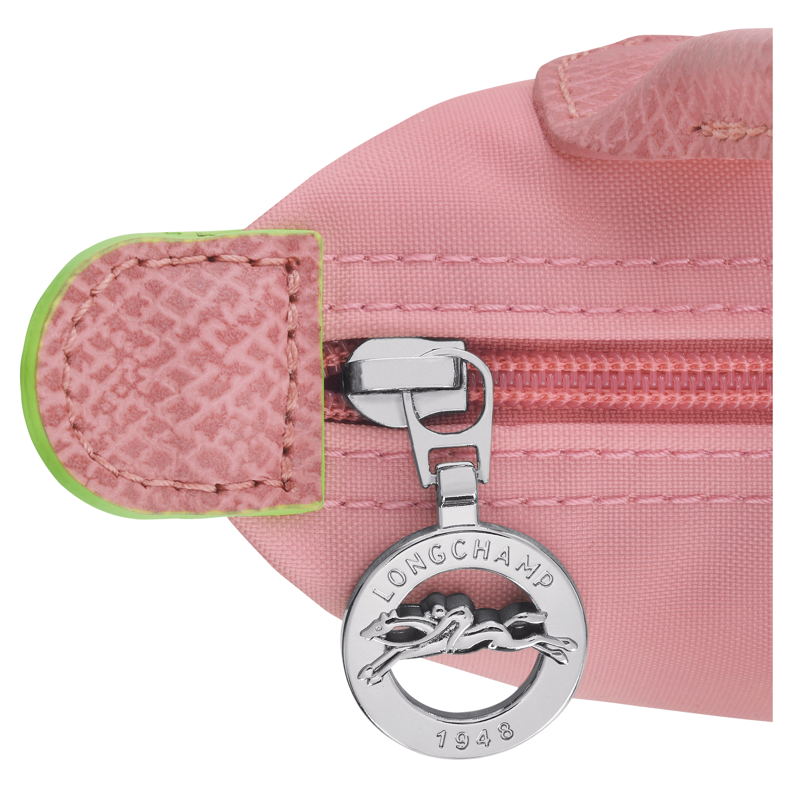 Le Pliage Green Pouch with handle Petal Pink1 - Image 5