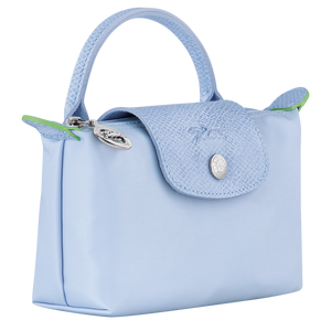 Le Pliage Green Pouch with handle Sky Blue - Image 3