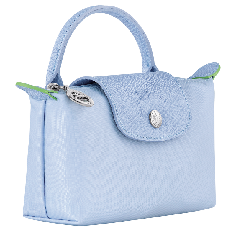 Le Pliage Green Pouch with handle Sky Blue - Image 3