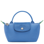 Le Pliage Green Pouch with handle Cornflower
