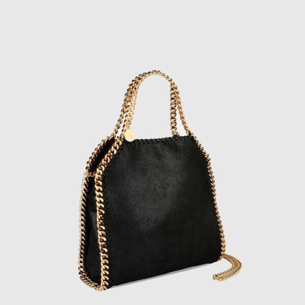 Stella McCartney Falabella Mini Tote Bag Black Gold - Image 2