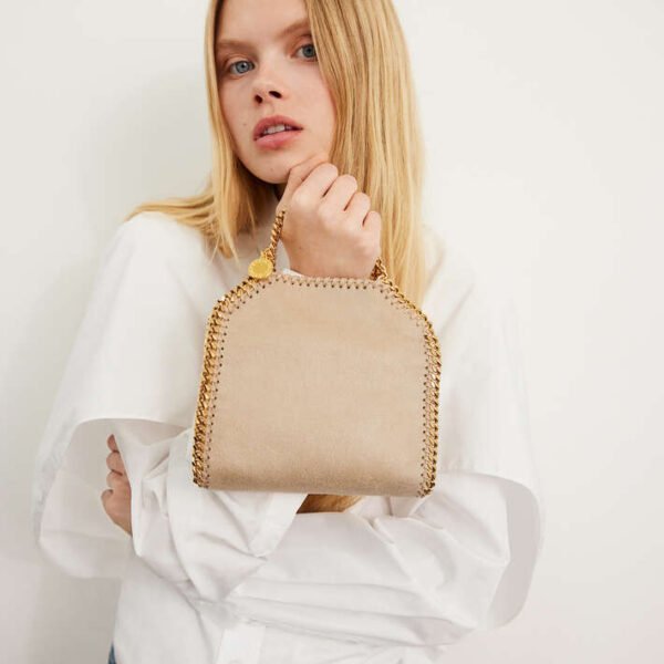 Stella McCartney Falabella Tiny Tote Bag Clotted Cream - Image 2