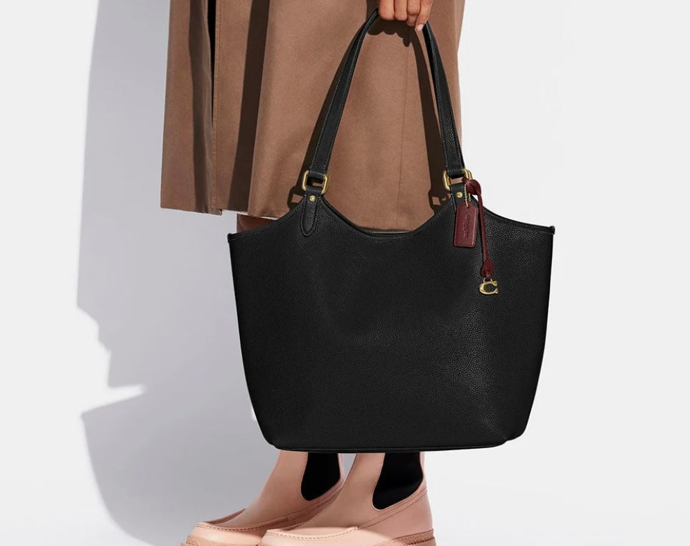 Coach Day Tote Bag Leather Black