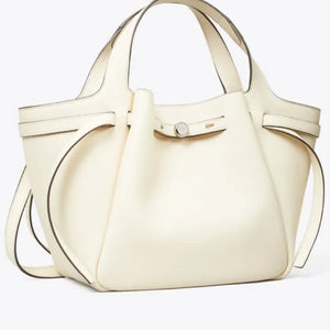 Tory Burch Small Romy Tote Light Cream - Image 3