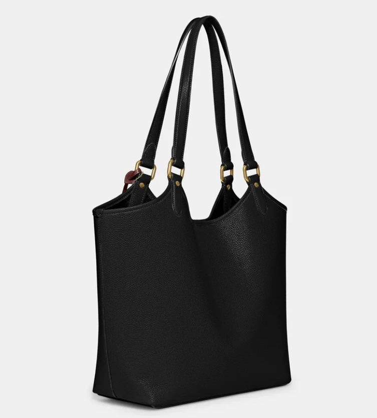 Coach Day Tote Bag Leather Black