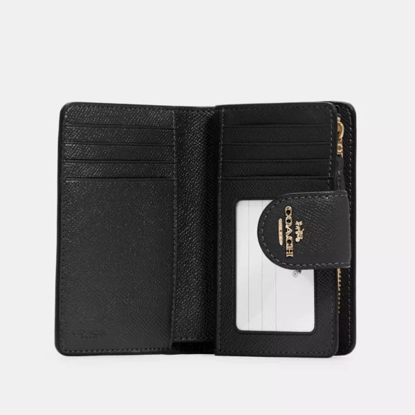 Coach Medium Corner Zip Wallet Gold/Black - Image 2