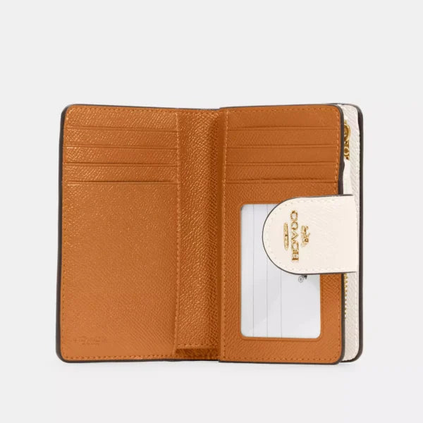 Coach Medium Corner Zip Wallet Gold/Chalk - Image 2