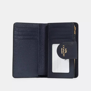 Coach Medium Corner Zip Wallet Gold/Midnight - Image 2