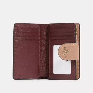 Coach Medium Corner Zip Wallet Gold/Taupe - Image 2