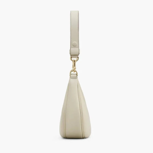 MARC JACOBS The Curve Leather Shoulder Bag - CLOUD WHITE - Image 3