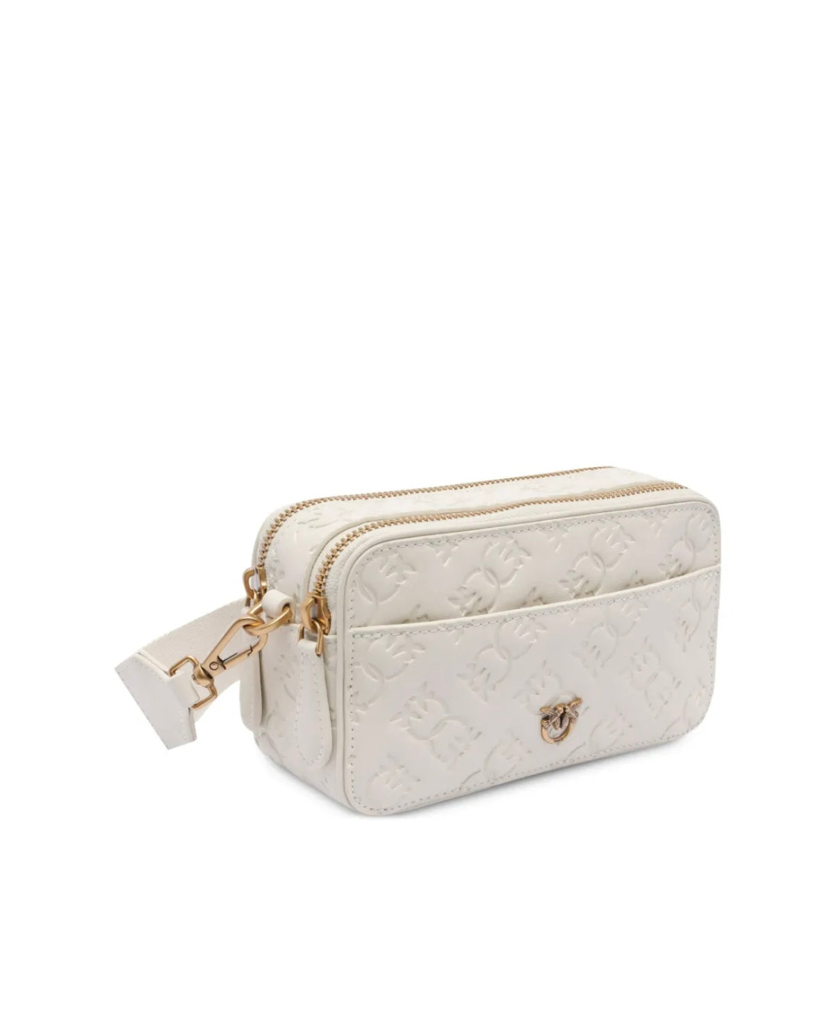white Pinko Logo-Embossed Mini Camera Bag