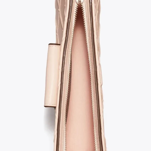 Tory Burch Mini Fleming Soft Chain Wallet Soft Pink - Image 3