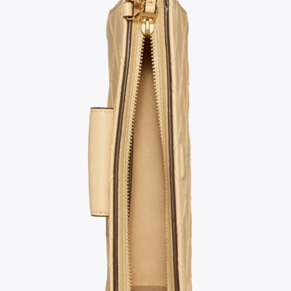 Tory Burch Mini Fleming Soft Chain Wallet Vanilla Soft Serve - Image 3