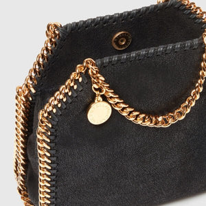 Stella McCartney Falabella Tiny Tote Bag Black Gold - Image 5