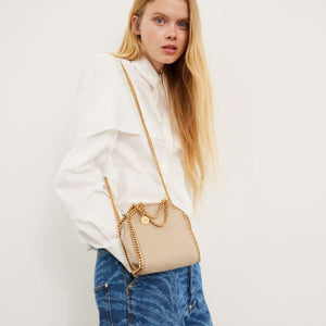 Stella McCartney Falabella Tiny Tote Bag Clotted Cream - Image 6