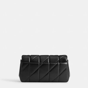 Tabby Shoulder Bag 20 With Pillow Quilting leather Black Silver - Image 3