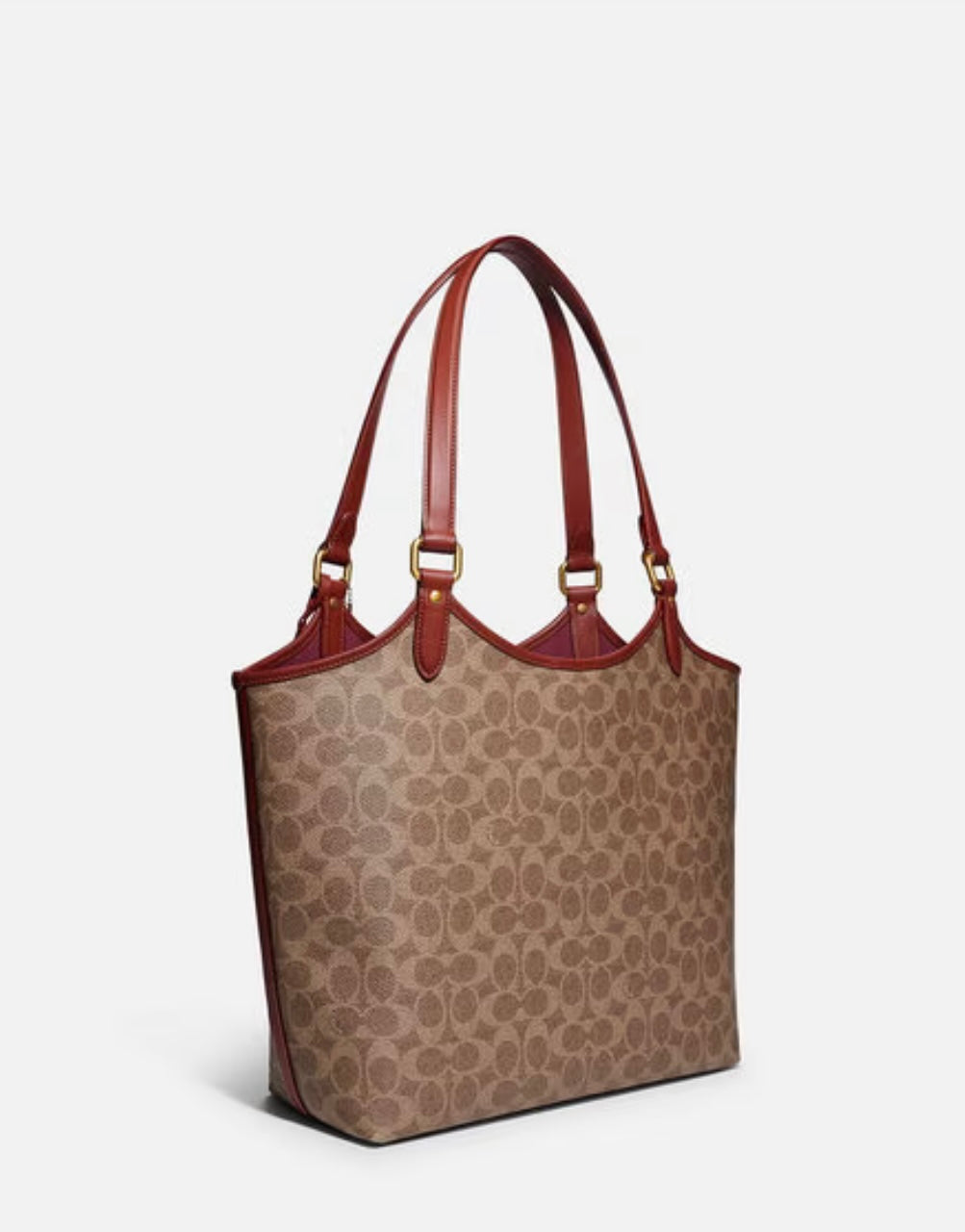 Coach Day Tote Bag in Signature Coated Canvas..