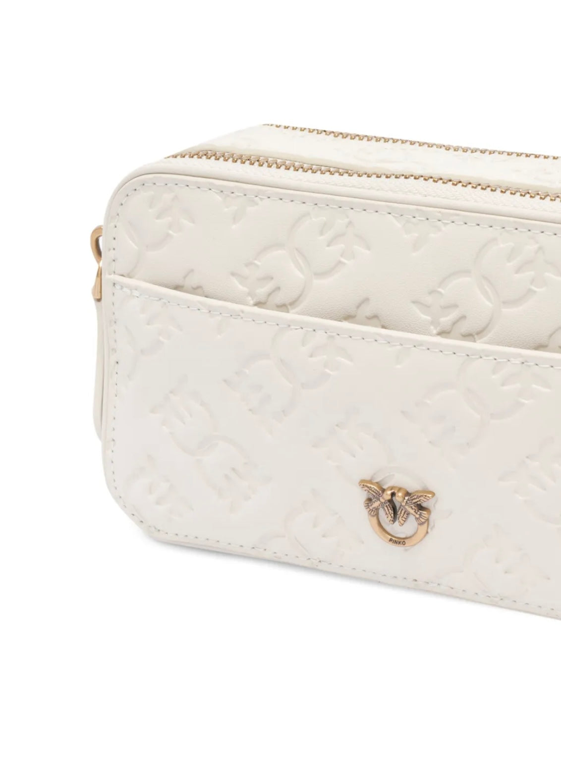 white Pinko Logo-Embossed Mini Camera Bag