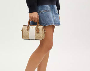Coach Mini Rowan Crossbody in Signature Canvas with Stripe