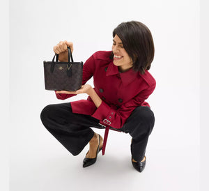 Coach City Mini Tote Bag In Signature Canvas - original Coach - Dazz