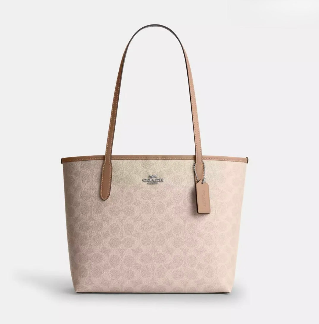 Coach Medium City Tote Bag in Signature Canvas