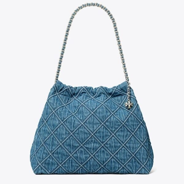 Tory Burch Fleming Hobo Denim - Image 2