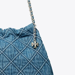 Tory Burch Fleming Hobo Denim - Image 4