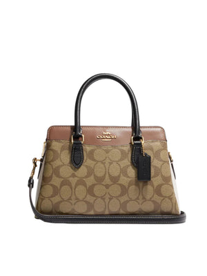 Signature Mini Darcie Carryall Crossbody Bag Khaki Multi - original Coach - Dazz
