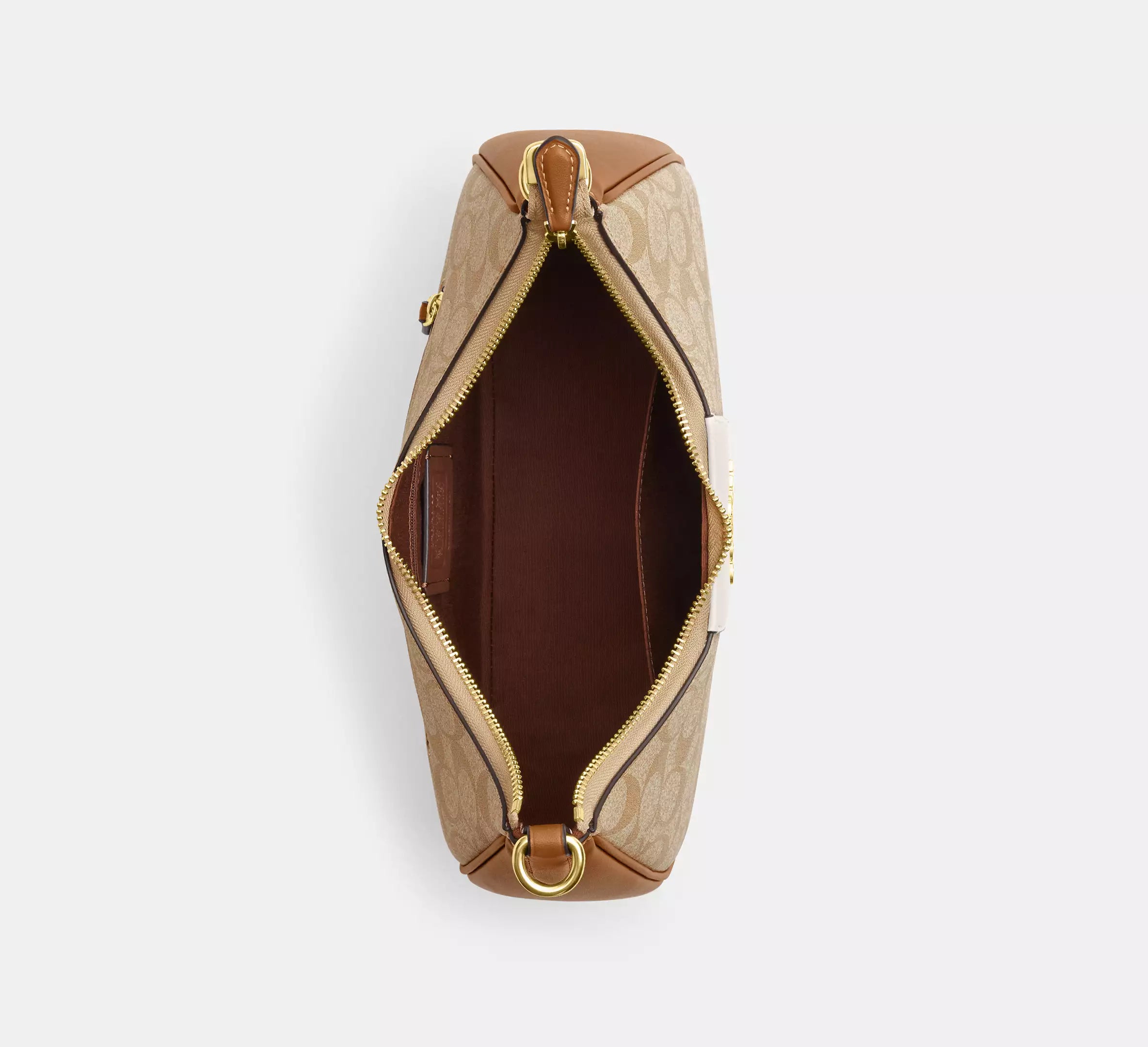 Teri Hobo Bag in Signature Canvas with Stripe - original Coach - Dazz