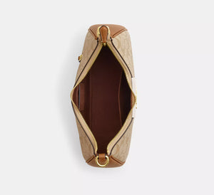 Teri Hobo Bag in Signature Canvas with Stripe - original Coach - Dazz