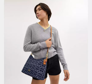 Laurel Shoulder Bag In Signature Denim