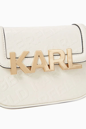 Karl Lagerfeld K/Letters embossed crossbody bag White - original Karl Lagerfeld - Dazz