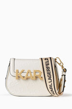 Karl Lagerfeld K/Letters embossed crossbody bag White - original Karl Lagerfeld - Dazz