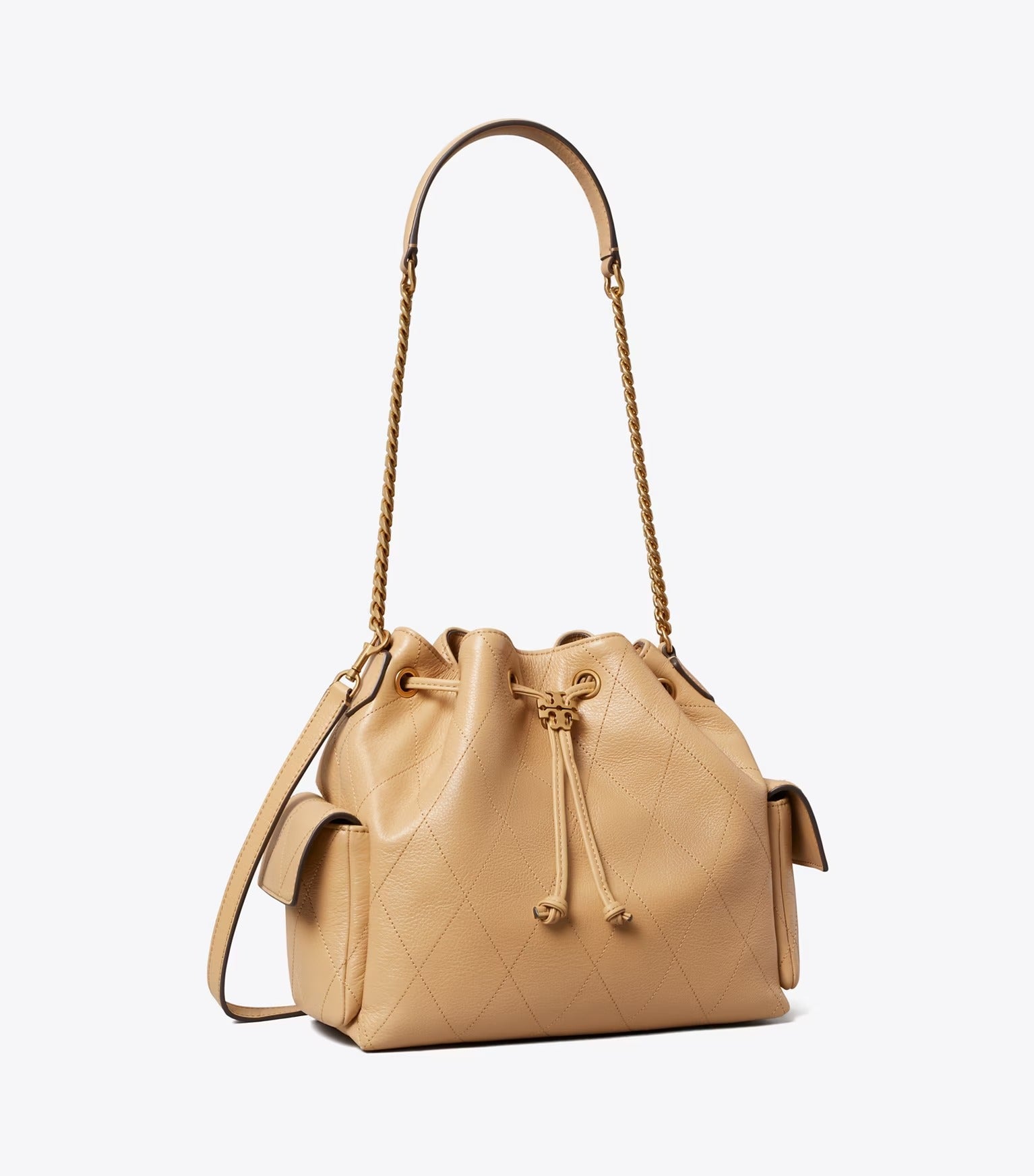 CHARLIE QUILTED DRAWSTRING SHOULDER BAG