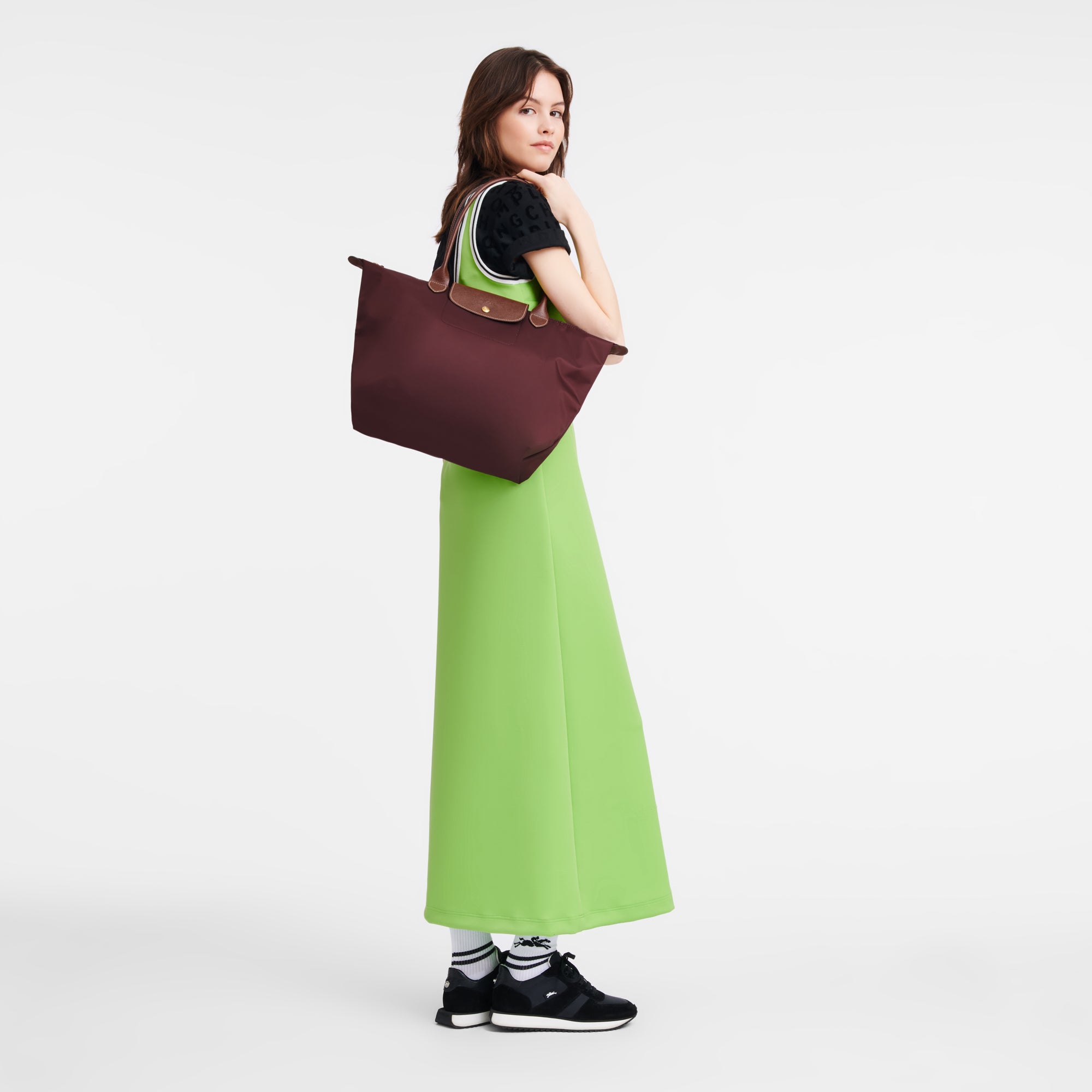 Le Pliage Original L Tote bag Burgundy - Image 2