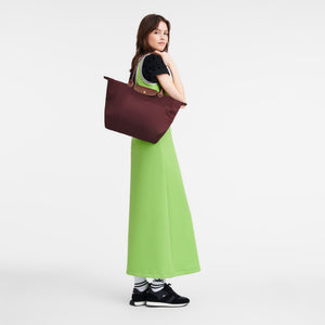 Le Pliage Original L Tote bag Burgundy - Image 2