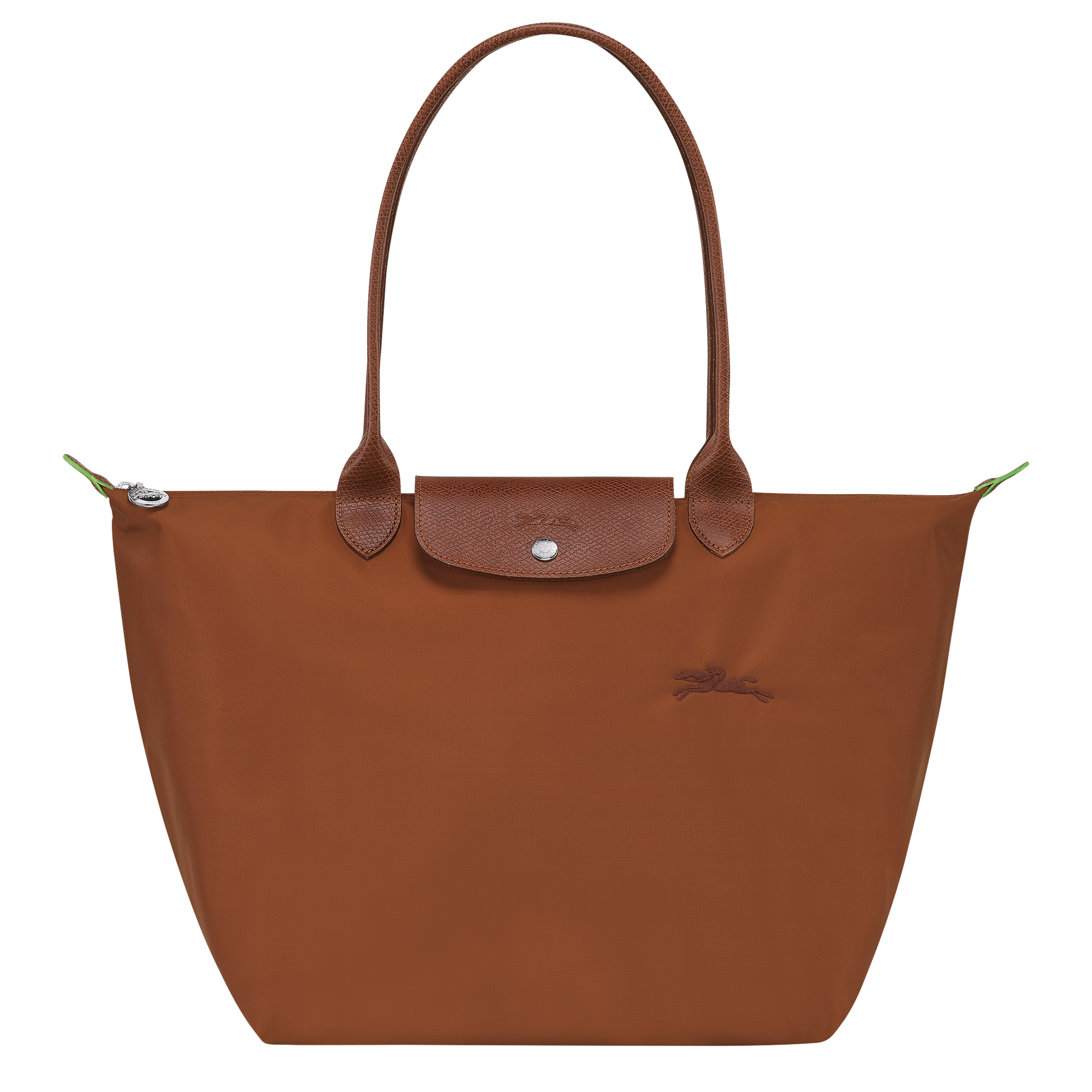Le Pliage Green L Tote bag Cognac
