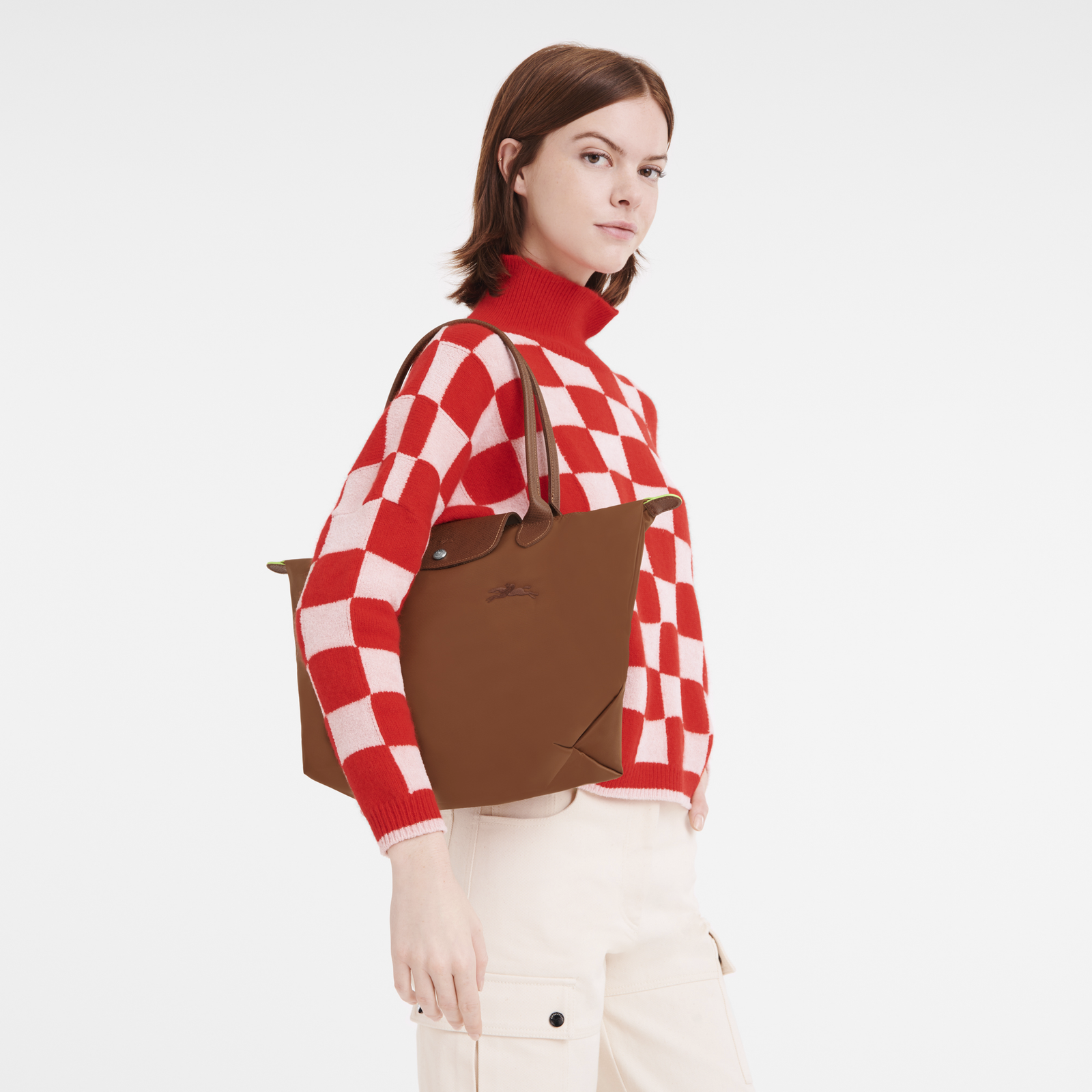 Le Pliage Green M Tote bag Cognac - Image 2