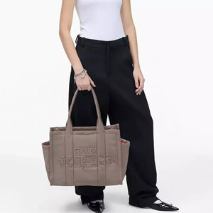 MARC JACOBS The Puffy Nylon Large Tote Bag - Cement - Image 6
