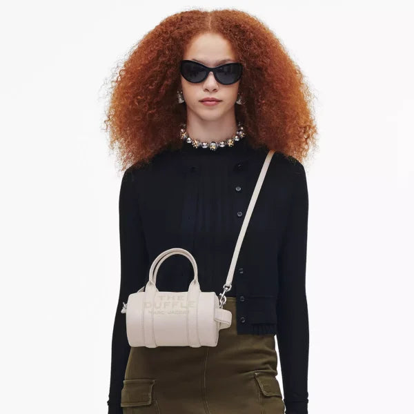 The Marc Jacobs Leather Mini Duffle Bag Cotton/Silver - Image 2