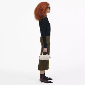 The Marc Jacobs Leather Mini Duffle Bag Cotton/Silver - Image 6
