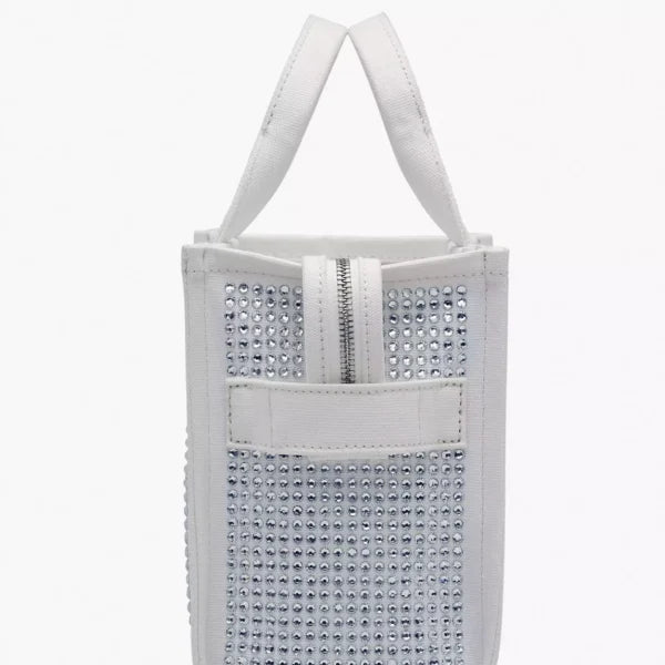 Marc Jacobs The Crystal Canvas Small Tote Bag white crystal - Image 5