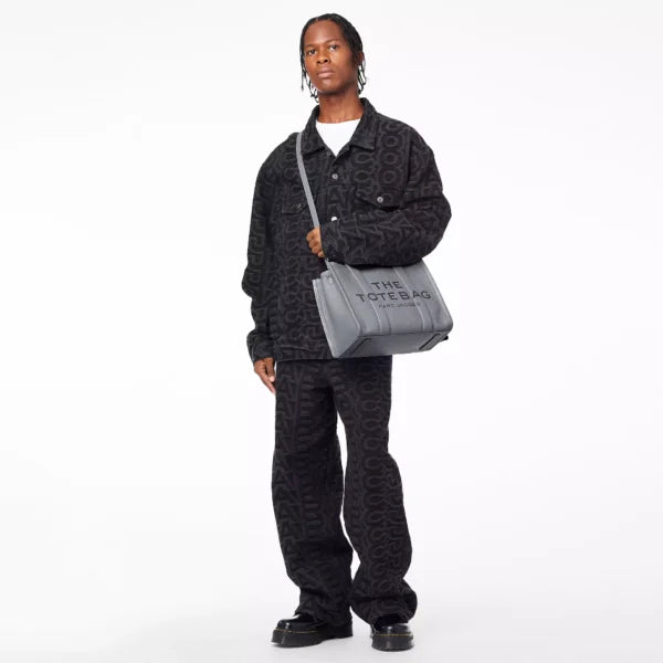 The Marc Jacobs Medium Tote Bag Leather Wolf Grey - Image 2