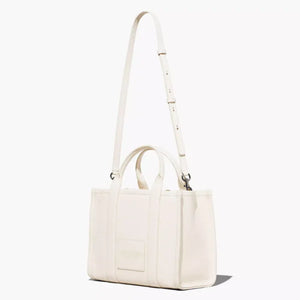 The Marc Jacobs Medium Tote Bag Leather Cotton Silver - Image 3