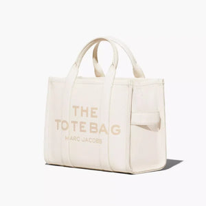 The Marc Jacobs Medium Tote Bag Leather Cotton Silver - Image 5